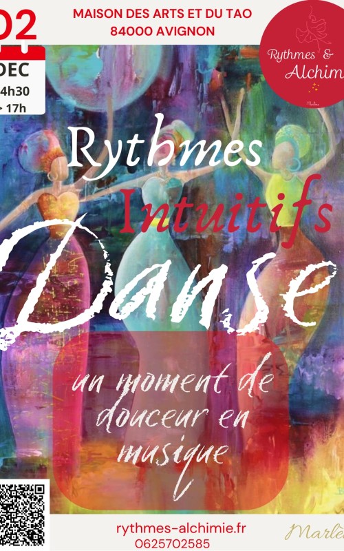 Affiche A4 Danse Rythmes et Alchimie session du 3 décembre 2023